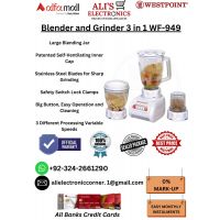 WESTPOINT Blender and Grinder 3 in 1 WF-949 On Easy Monthly Installments By ALI's Electronics