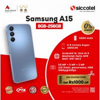 Samsung A15 8GB-256GB | 1 Year Warranty | PTA Approved | Monthly Installment By Siccotel Upto 12 Months