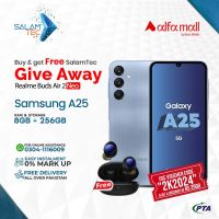 Samsung Galaxy A25 8GB RAM 256GB Storage On Easy Installments (12 Months) with 1 Year Brand Warranty & PTA Approved With Free Gift by SALAMTEC & BEST PRICES