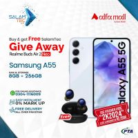 Samsung A55 5G 8+8GB RAM 256GB Storage On Easy Installments (12 Months) with 1 Year Brand Warranty & PTA Approved with Giveaways by SALAMTEC & BEST PRICES