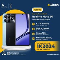 Realme Note 50 4GB-128GB | PTA Approved | 2 Year Warranty | Monthly Installments By ALLTECH upto 12 Months