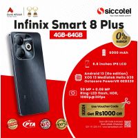 Infinix Smart 8 Plus 4GB-64GB | 1 Year Warranty | PTA Approved | Monthly Installment By Siccotel Upto 12 Months