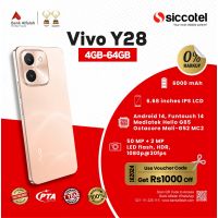 Vivo Y28 8GB-128GB 1 Year Warranty | PTA Approved | Monthly Installment By Siccotel Upto 12 Months