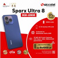 Sparx Ultra 8 8GB-128GB | 1 Year Warranty | PTA Approved | Monthly Installment By Siccotel Upto 12 Months