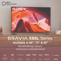 SONY BRAVIA 65 INCH X80L 4K ULTRA (HDR) SMART GOOGLE ANDROID TV WITH 1 YEAR OFFICIAL WARRANTY     