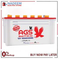 AGS Washi WS 160 100 ah 17 Plate AGS Battery WS 160 Without Acid On Installment