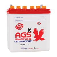 AGS Washi WS 55 R 30 Ah 9 Plate AGS Battery WITH OUT ACID 