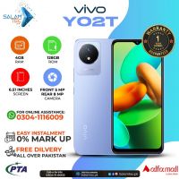 Vivo Y02T 4gb 128gb on Easy installment with Official Warranty and Same Day Delivery In Karachi Only  SALAMTEC BEST PRICES