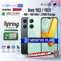 Vivo Y03 / Y03t | 4GB + 4GB RAM | 128GB Storage | PTA Approved (Official) | 1 Year Warranty | Installments Upto 12 Months - The Original Bro Mobiles