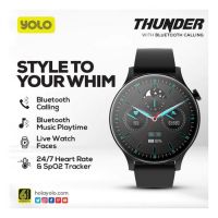 YOLO Thunder BT Calling Smart Watch 1.32 Inches HD Display Heart Rate Sensor SpO2 Monitor Music Playback Built-in Speaker and Microphone - Premier Banking