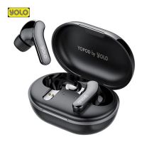 YOLO YoPod TWS Wireless Bluetooth Touch Control Environment Noise Cancellation Earbuds With Mic (Black) - ON INSTALLMENT